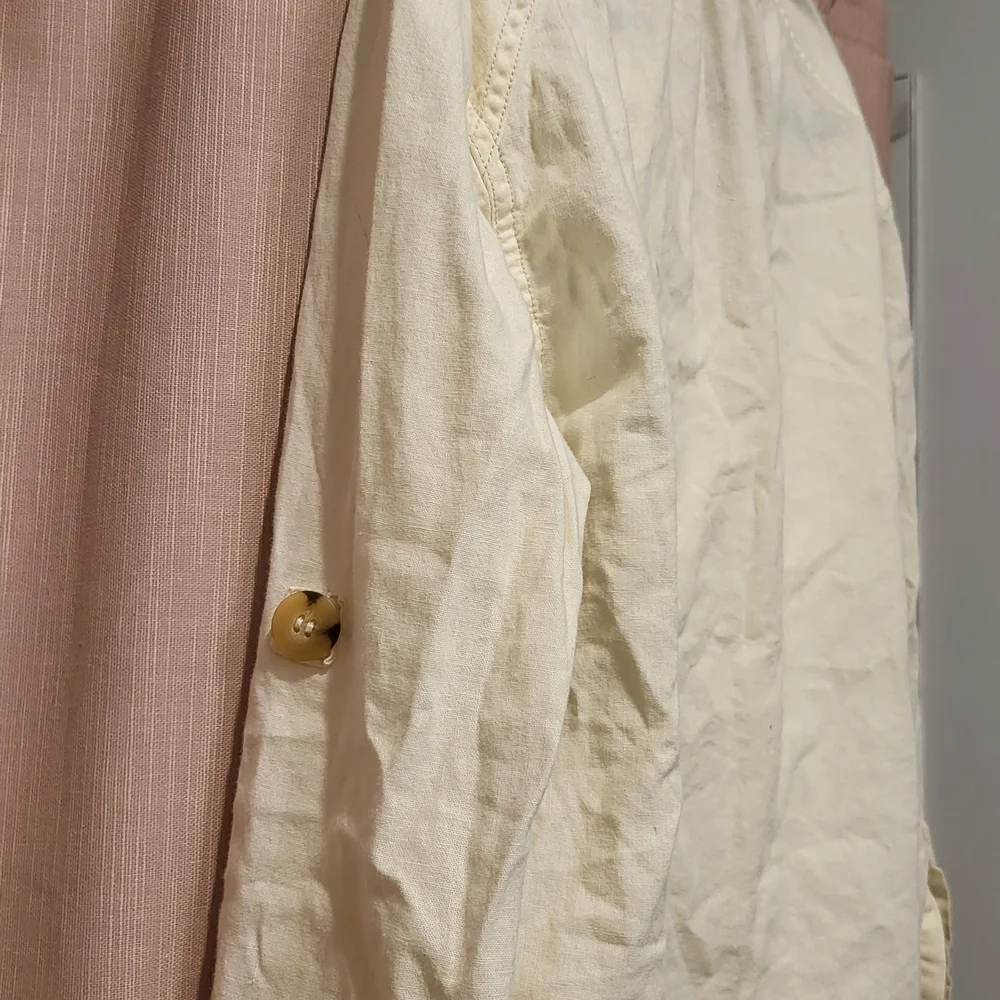 Free People Cream Gauzy Linen Blend Top - Picture 8 of 9